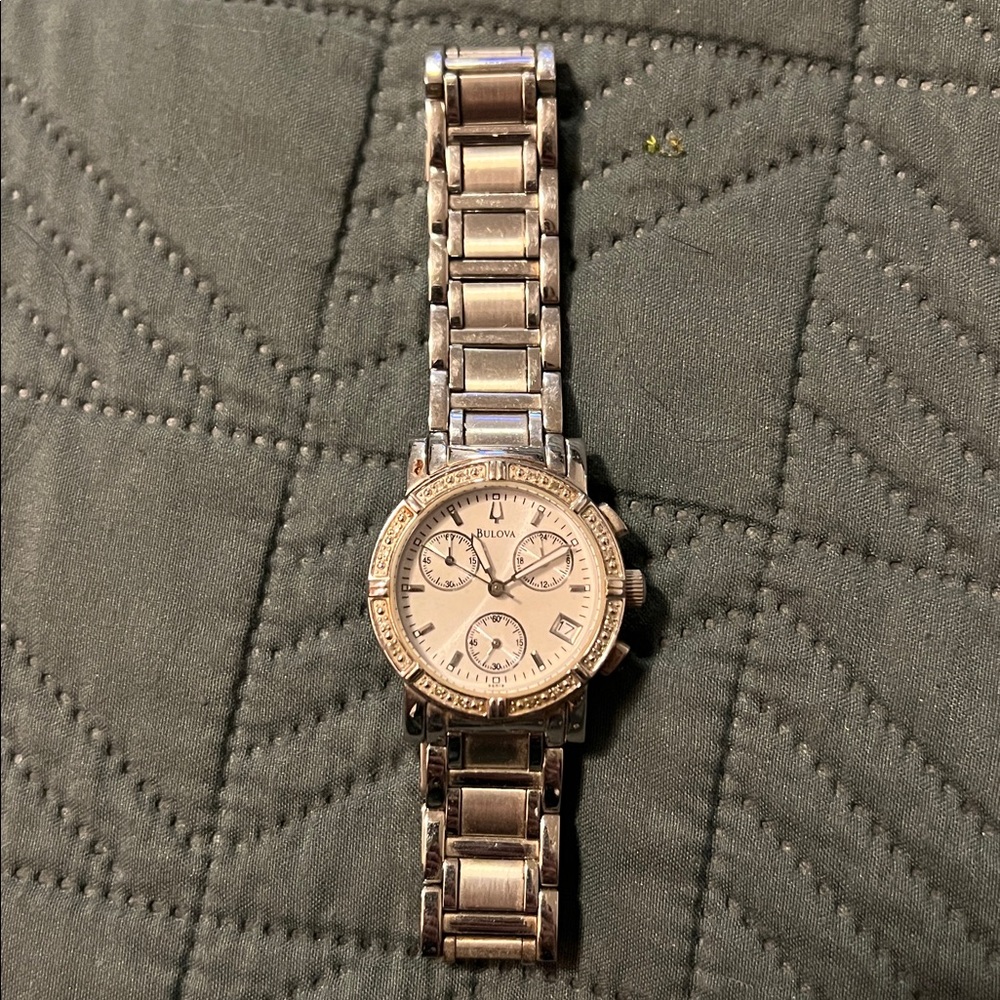 Bulova Silver Chronograph Timepiece